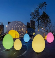 Светильник Яйцо 54х95 солнечная батарея, RGB