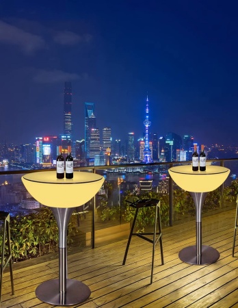 Комплект светящейся мебели Стол+2 стула V10